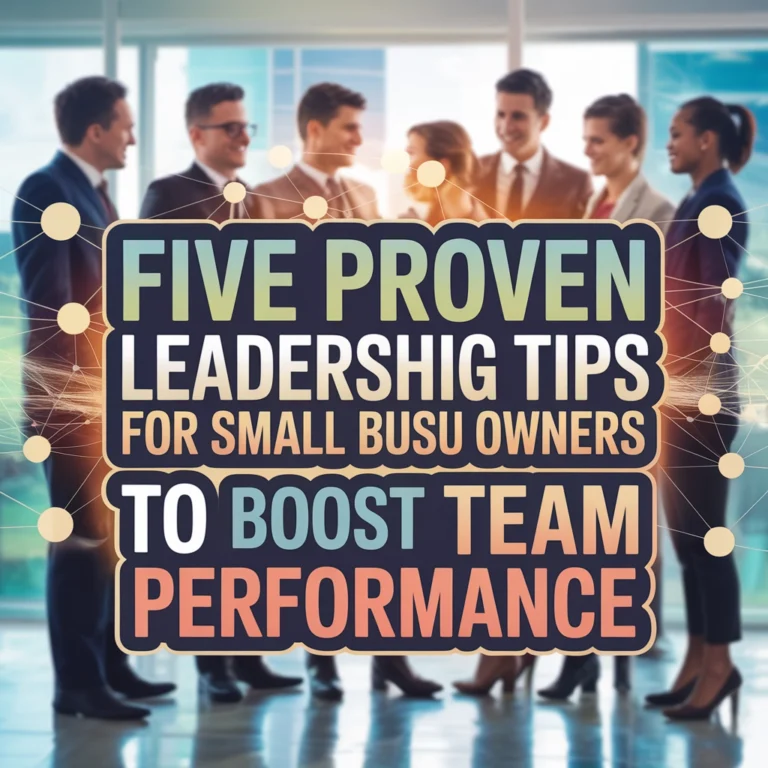 Five Proven Leadership Tips for Small Business Owners to Boost Team Performance